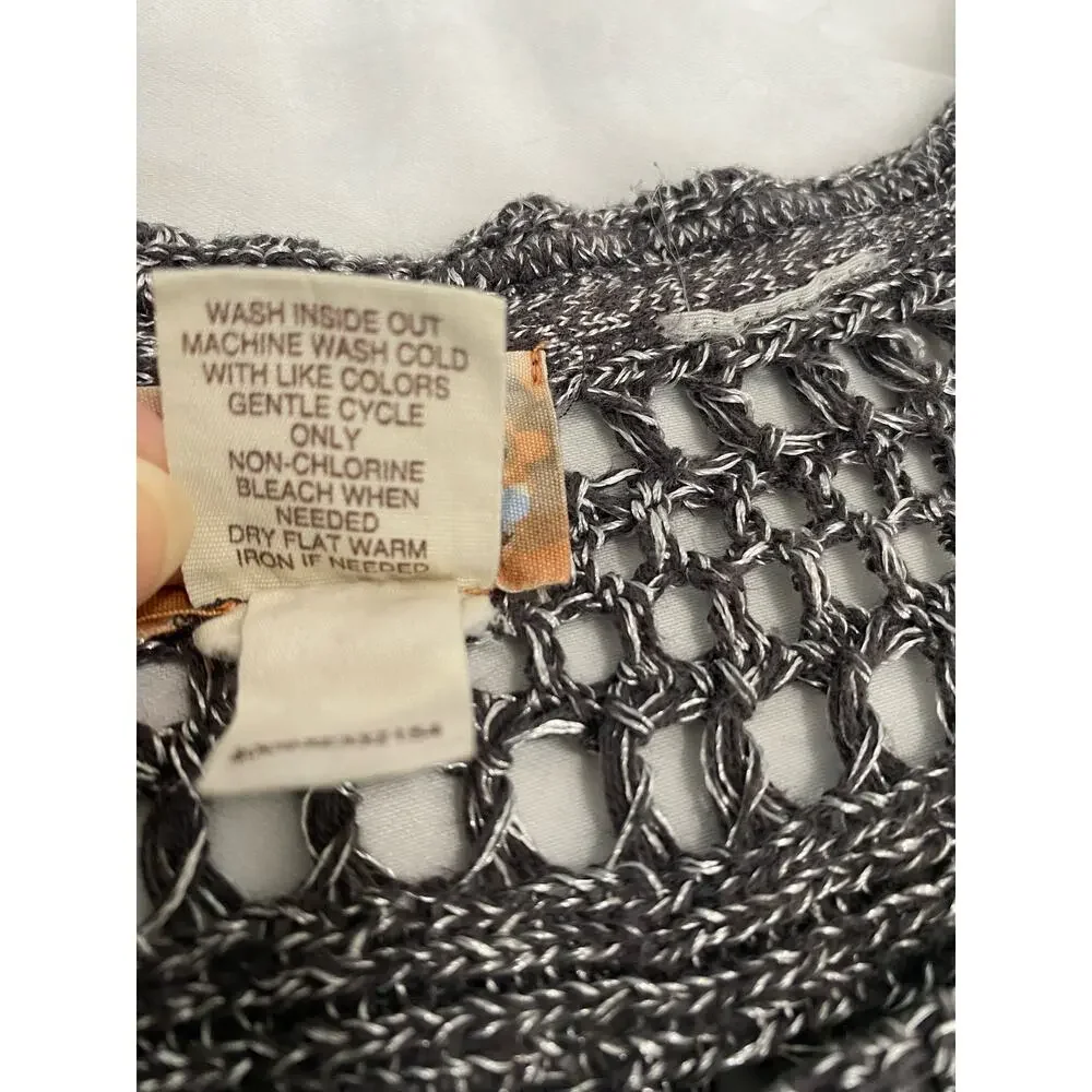 Mudd Women's Sweater Shrug Short Sleeve Size Small Gray - Picture 7 of 7